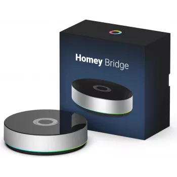 Athom Homey Bridge Smart Home Controller - Zigbee, Z-Wave, Bluetooth, Wi-Fi - Must/Hõbe