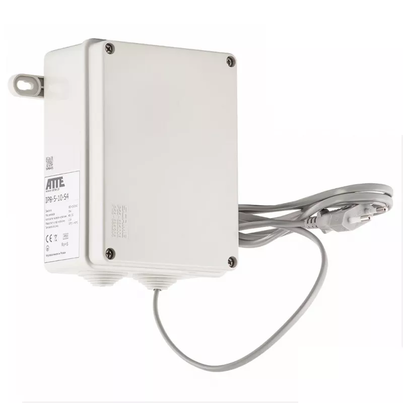 ATTE IPB-5-10A-S4 5-Pordiline Haldamata PoE+ Lüliti, 4 PoE-porti, 60W eelarve, 10/100 Mbps, laua-/seinakinnitus, metallkorpus