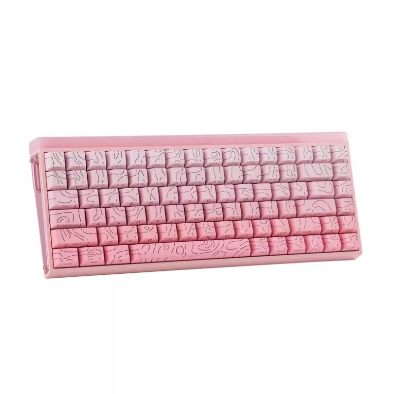 AULA HERO84 HE Pink Gradient Contour Dragon King RGB Gasket mehaaniline klaviatuur
