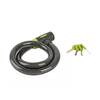 Author Cable Lock ACL-85 C-Sleeve 25x1000mm võtmega must/roheline