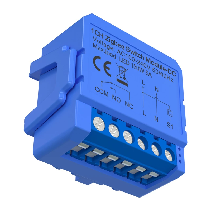 Avatto ZWSM16-DC-1 Nutikas ZigBee 3.0 1-kanaliga lülitusmoodul pingevaba kuivkontaktiga