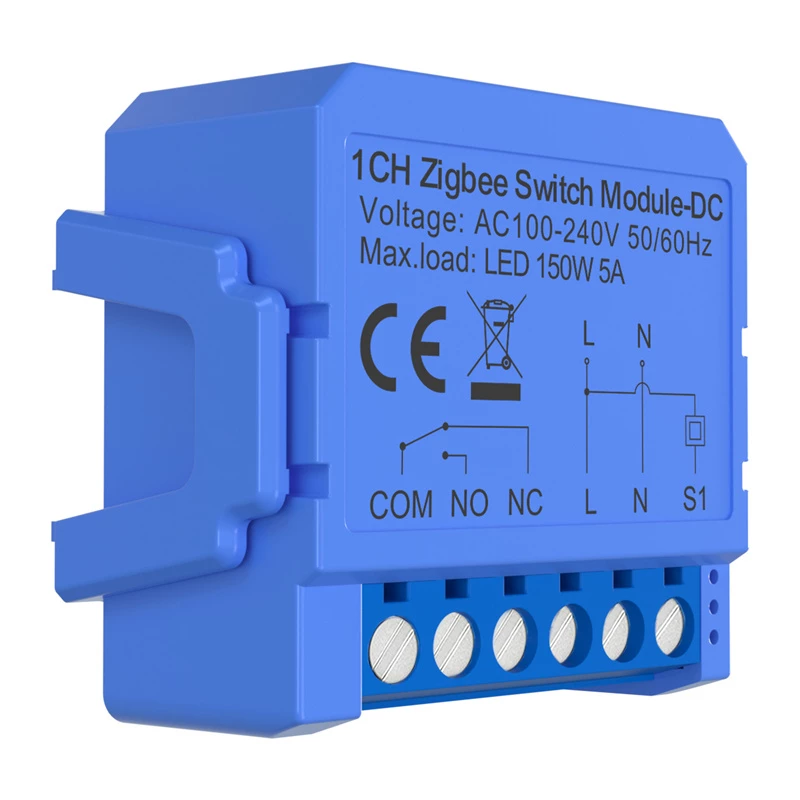Avatto ZWSM16-DC-1 Nutikas ZigBee 3.0 1-kanaliga lülitusmoodul pingevaba kuivkontaktiga