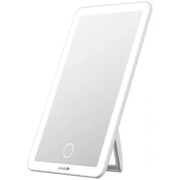 Avide ABLDL-M-3.5W-AE Vabaltseisev ristkülikukujuline valge kosmeetikapeegel LED-valgustusega, 3.5W, USB-laetav