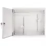 AWO-DVR-2 Terasest seinakinnitusega korpus DVR/NVR jaoks, 430 x 380 x 115 mm, hall (RAL 7035), lukuga, IP20