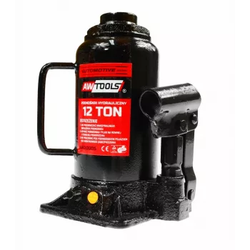 AWTOOLS 12 tonni hüdrauliline pudelitungraud, 217-405 mm tõsteulatus, raskeveok teras, punane/must