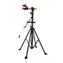 AWTOOLS 30kg jalgratta remondialus 360° pöörleva klambriga, kokkupandav kolmjalg, tööriistaalus, reguleeritava kõrgusega 107-190cm, must/punane