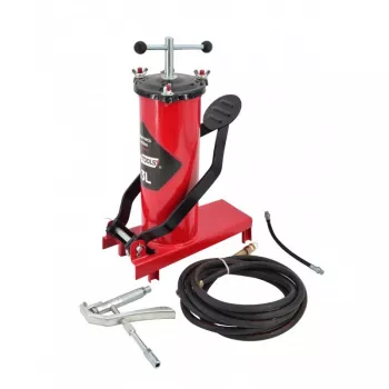 AWTOOLS AW15940 Jalapump - Ühesilindriline, 10 BAR, Analoogmanomeeter, Terasraam, Must/Hõbedane