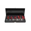 AWTOOLS AW16520 19-osaline HSS-puuriterade komplekt metallkarbis, 1-10 mm, DIN 338, metallile, terasele, plastikule ja puidule
