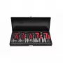 AWTOOLS AW16520 19-osaline HSS-puuriterade komplekt metallkarbis, 1-10 mm, DIN 338, metallile, terasele, plastikule ja puidule