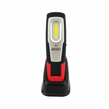 AWTOOLS AW17600 COB LED töötuli taskulambiga, magnetilise aluse ja pööratava konksuga