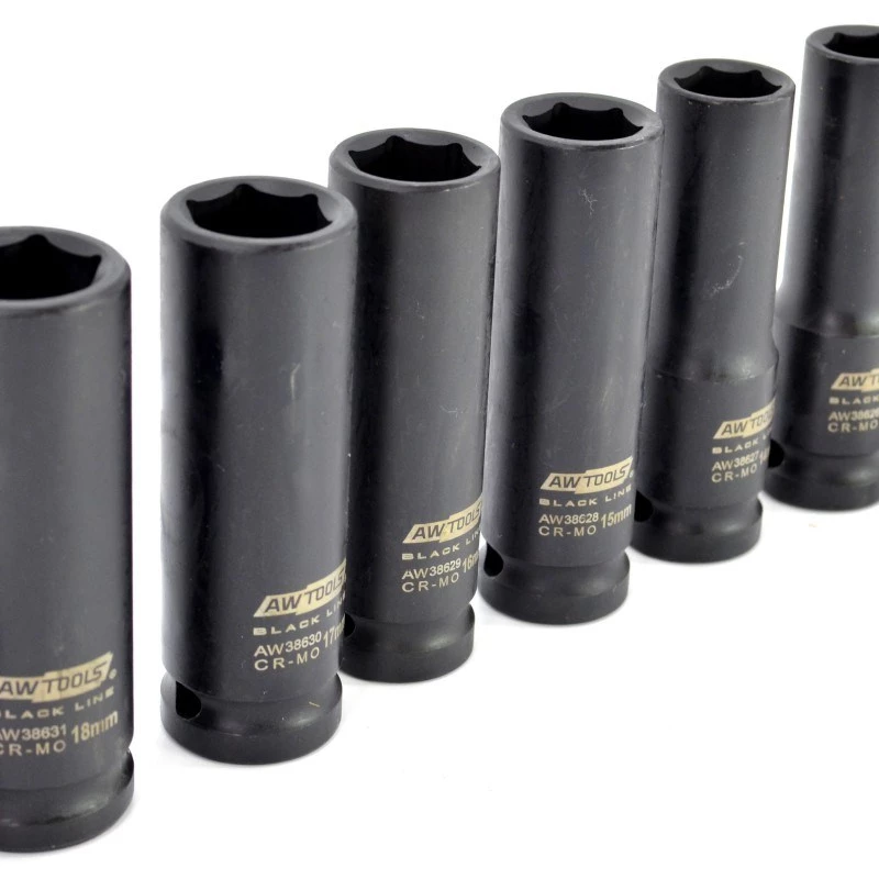 AWTOOLS AW38690BL 172-osaline kroomvanaadiumist pistikukomplekt 1/4 tolli, 3/8 tolli, 1/2 tolli ajamitega, 72-hambaliste pöördkangidega, E-Torx, otsikud ja puhutud vormiga kohver