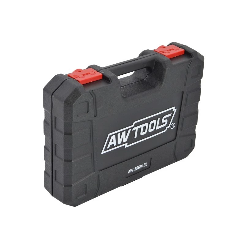 AWTOOLS AW38691BL 171-osaline 1/4 tolli, 3/8 tolli, 1/2 tolli pesavõtme komplekt rihvelvõtmete, pikenduste, otsikute ja puhutud vormiga kastiga
