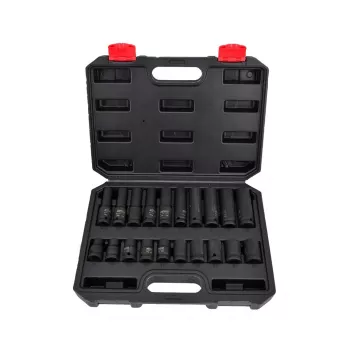 AWTOOLS AW38695BL 95-osaline kroomvanaadiumist pistikukomplekt 1/4 tolli, 3/8 tolli, 1/2 tolli käepidemetega, pistikud, otsikud, mutrivõtmed ja vormitud kohver