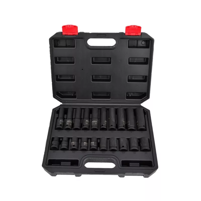 AWTOOLS AW38695BL 95-osaline kroomvanaadiumist pistikukomplekt 1/4 tolli, 3/8 tolli, 1/2 tolli käepidemetega, pistikud, otsikud, mutrivõtmed ja vormitud kohver