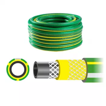 AWTOOLS AW70374 Aiavoolik 50m 1/2 tolli Painduv PVC 3-kihiline Polüesterpõimikuga