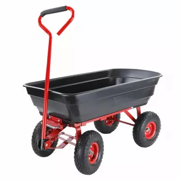 AWTOOLS Garden Cart / Dump Cart 4-Wheel 75L