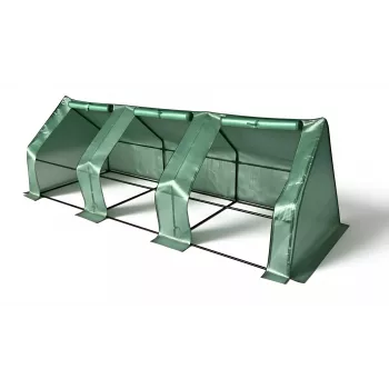 AWTOOLS minifooliumist tunnelkasvuhoone 295x95x95cm tsingitud terasraamiga ja UV-kindla PE-kattega