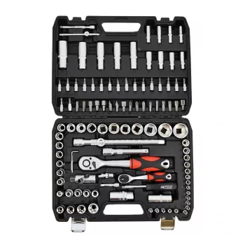 AWTOOLS Mutrivõtmete komplekt 108-osaline 1/2 inch ja 1/4 inch ajamiga Black Line