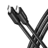 AXAGON BUCM-CM15AB USB-C to USB-C 2.0 kaabel, 1,5m, PD 60W, 3A, punutud - must