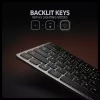 AXAGON HMC-KB-US USB-C klaviatuur 9-in-1 jaoturiga, US QWERTY, 4K HDMI, Gigabit LAN, kaardilugeja, 0,6 m