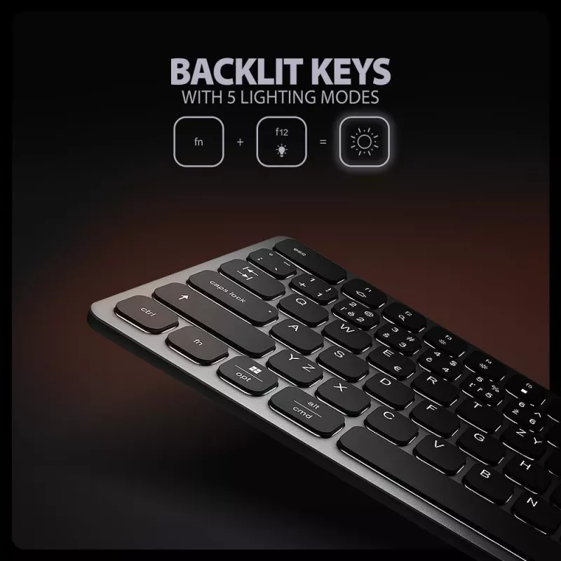 AXAGON HMC-KB-US USB-C klaviatuur 9-in-1 jaoturiga, US QWERTY, 4K HDMI, Gigabit LAN, kaardilugeja, 0,6 m