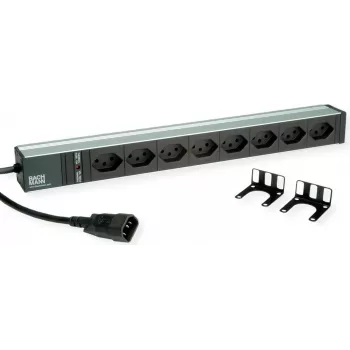 Bachmann 19-tolline 1U 8-kohaline C13 90° nurga all PDU C14 sisendiga, 2m kaabel (800.4023)