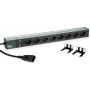 Bachmann 19-tolline 1U 8-kohaline C13 90° nurga all PDU C14 sisendiga, 2m kaabel (800.4023)