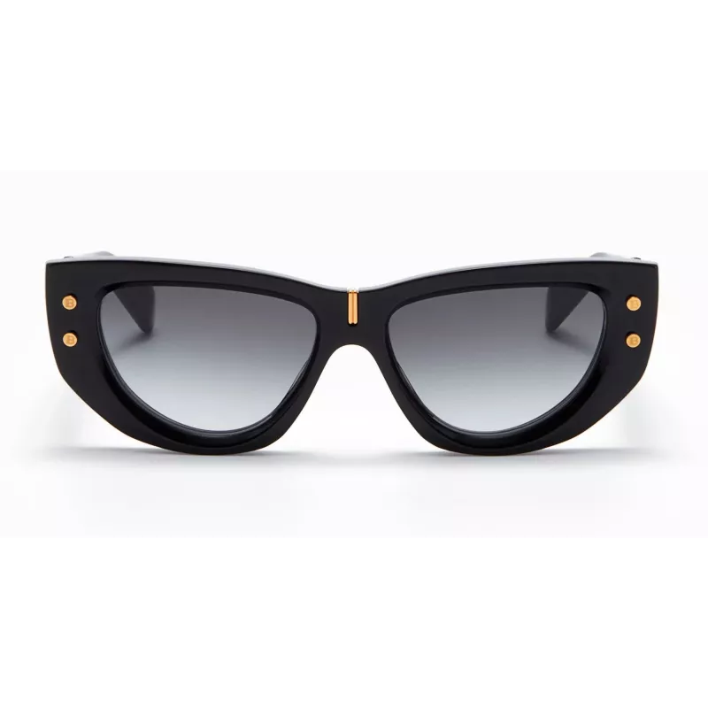 Balmain BPS-151A-55 Naiste Päikeseprillid Must Atsetaat Hall Polükarbonaat Lääts 55 mm
