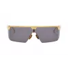 BALMAIN Unisex Päikeseprillid BPS-147A-142 Must Atsetaat Ruudukujuline Raam Hallid Nailonläätsed 43/27/147 mm