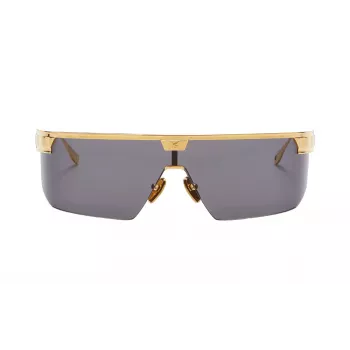BALMAIN Unisex Päikeseprillid BPS-147A-142 Must Atsetaat Ruudukujuline Raam Hallid Nailonläätsed 43/27/147 mm