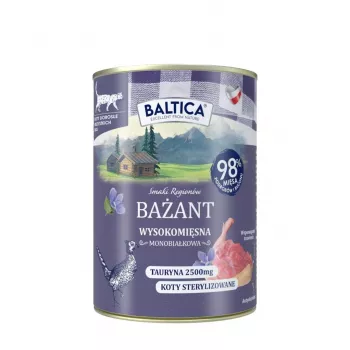 BALTICA piirkondlikud maitsed täiskasvanud kassitoit faasan 400 g