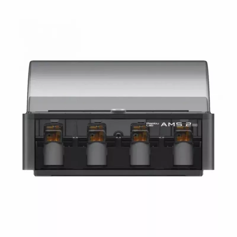 BambuLab AMS 2 Pro automaatne materjalisüsteem Bambu Lab 3D-printeritele, 4-pooli mitmevärviline printimine, RFID filamendituvastus, niiskuse kontroll, must