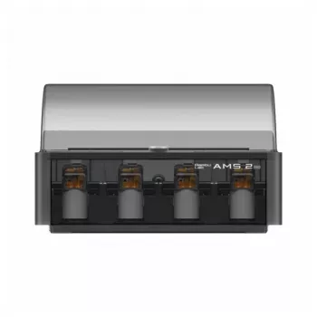 BambuLab AMS 2 Pro automaatne materjalisüsteem Bambu Lab 3D-printeritele, 4-pooli mitmevärviline printimine, RFID filamendituvastus, niiskuse kontroll, must