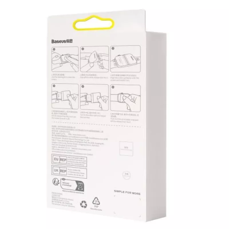 Baseus 41mm NanoCrystal kaitsekile Apple Watch 7/8/9 jaoks, 2-pakk, läbipaistev