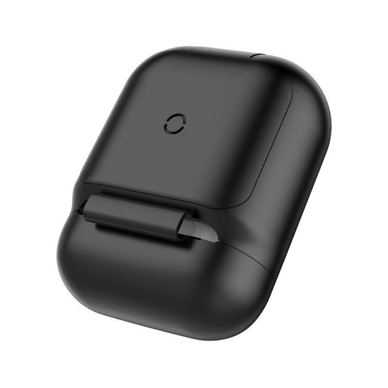 Baseus Apple 2in1 silikoonist kaitsev ja traadita laadimise ümbris AirPodsile, must