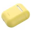 Baseus Apple Silica Series Ultra-õhuke silikoonist kaitseümbris AirPods 1/2 jaoks, kollane