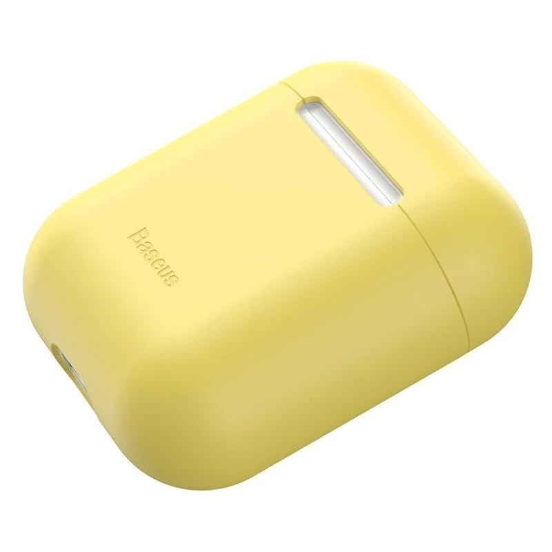 Baseus Apple Silica Series Ultra-õhuke silikoonist kaitseümbris AirPods 1/2 jaoks, kollane