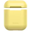 Baseus Apple Silica Series Ultra-õhuke silikoonist kaitseümbris AirPods 1/2 jaoks, kollane