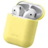 Baseus Apple Silica Series Ultra-õhuke silikoonist kaitseümbris AirPods 1/2 jaoks, kollane