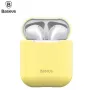 Baseus Apple Silica Series Ultra-õhuke silikoonist kaitseümbris AirPods 1/2 jaoks, kollane
