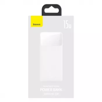 Baseus Bipow Powerbank ekraaniga 10000mAh 15W (väljaanne välismaale) Valge