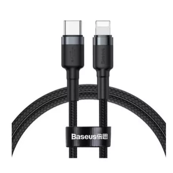 Baseus Cafule Kaabel Vastupidav Nailon USB-C Lightning PD 18W QC3.0 1m Must