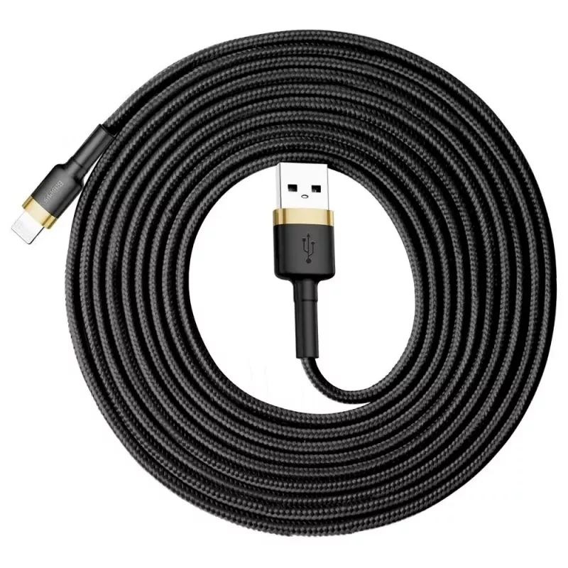 Baseus Cafule Lightning-kaabel 2A 3m Kuld/Must (CALKLF-RV1)
