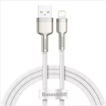 Baseus Cafule Metal USB-A to Lightning kaabel 1,0 m 2,4 A valge