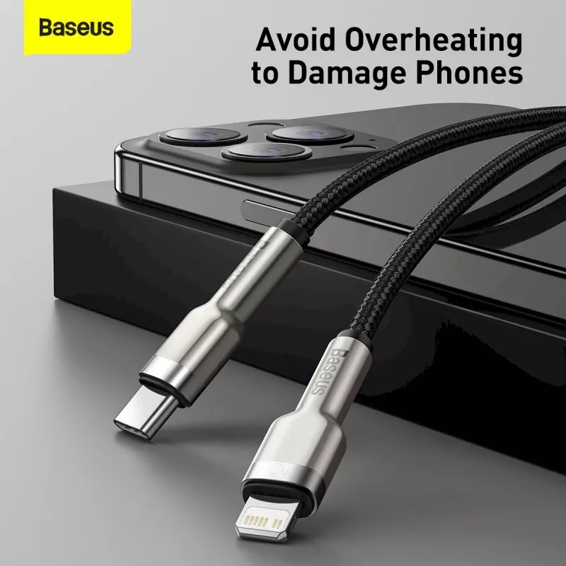 Baseus Cafule Series Metal USB-C to Lightning kaabel PD 20W 1m Must