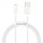 Baseus Cafule Series USB-A to Lightning kaabel 2m Valge CALYS-C02