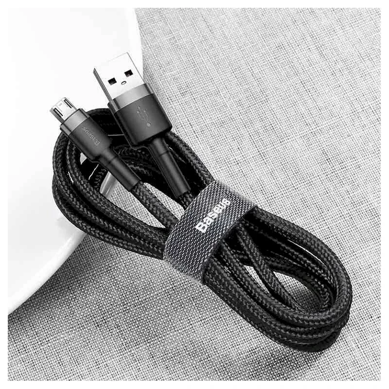 Baseus Cafule USB 2.0 Type A to Micro B isane-isane kaabel 2m (must)