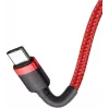 Baseus Cafule USB-C kuni USB-C PD 2.0 60W välklaadimiskaabel, 2m, punane (CATKLF-H09)