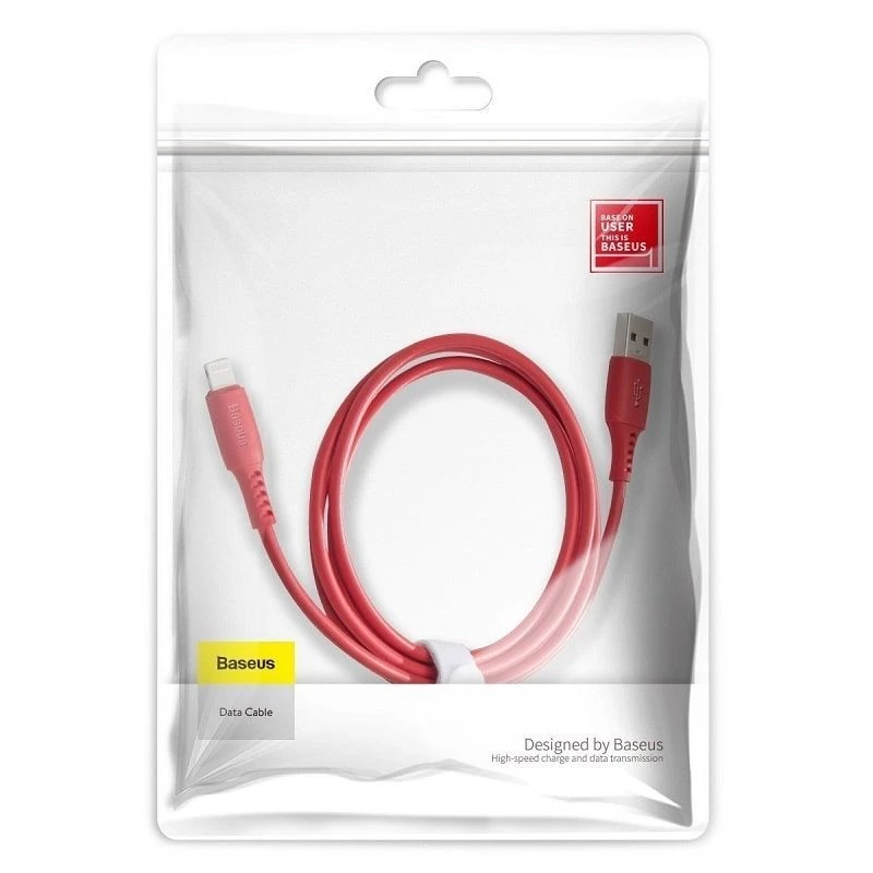 Baseus Colorful kaabel USB-A Lightning 2.4A 1.2m Punane