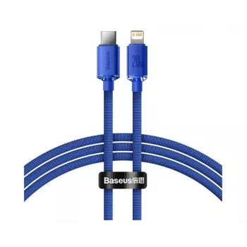Baseus Crystal Shine Series USB-C to Lightning kaabel 1,2m sinine 20W kiirlaadimine ja andmesünkroonimine